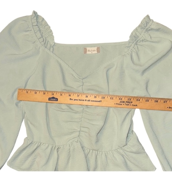 Altar'd State Cream Puff Sleeve Crop Blouse - Picture 3 of 5